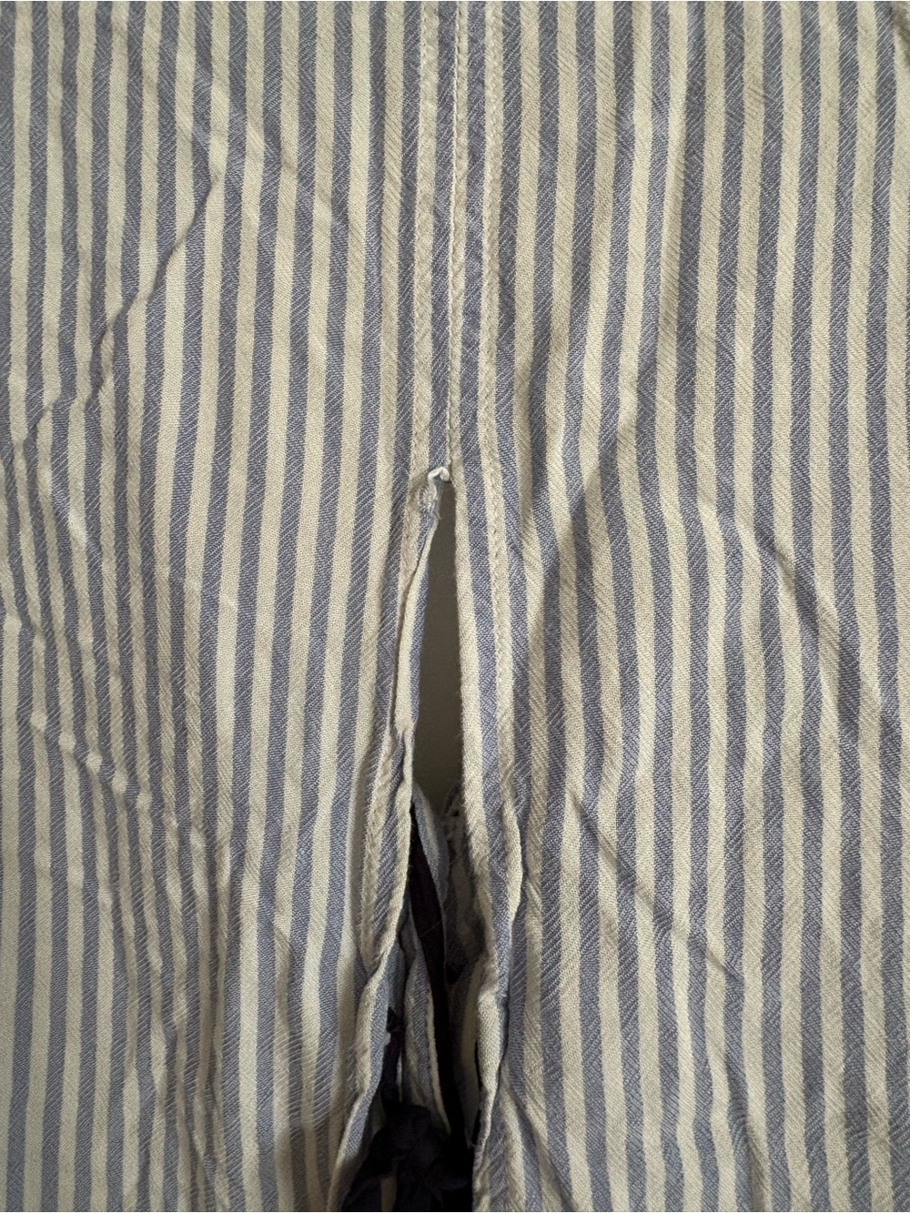 Saturday Sunday Blue Striped Two-Piece Pajama Set with Embroidered Hem - Picture 5 of 5